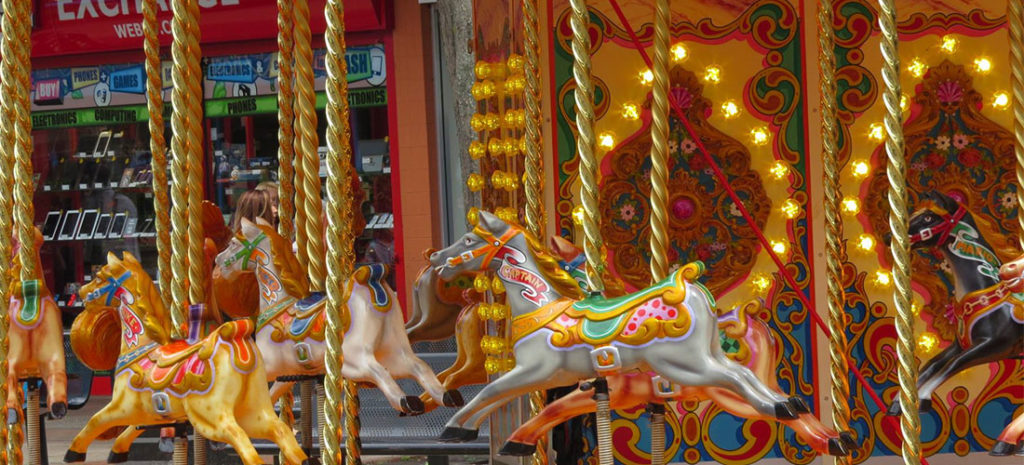 Merry-go round at the Pavilions Summer Party