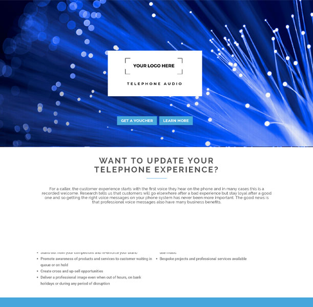 telephone audio micro site example
