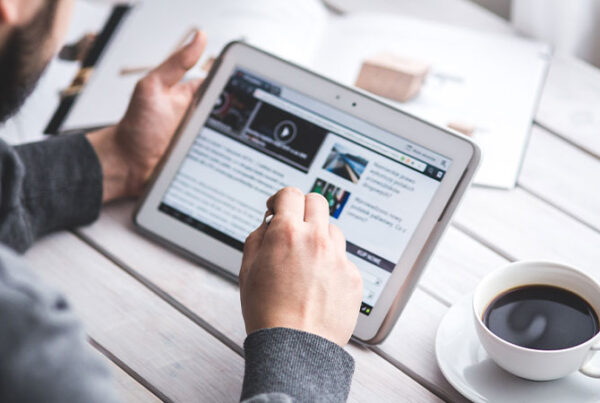 person using a tablet
