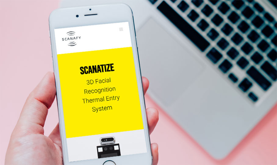 The Scanafy website displayed on a mobile
