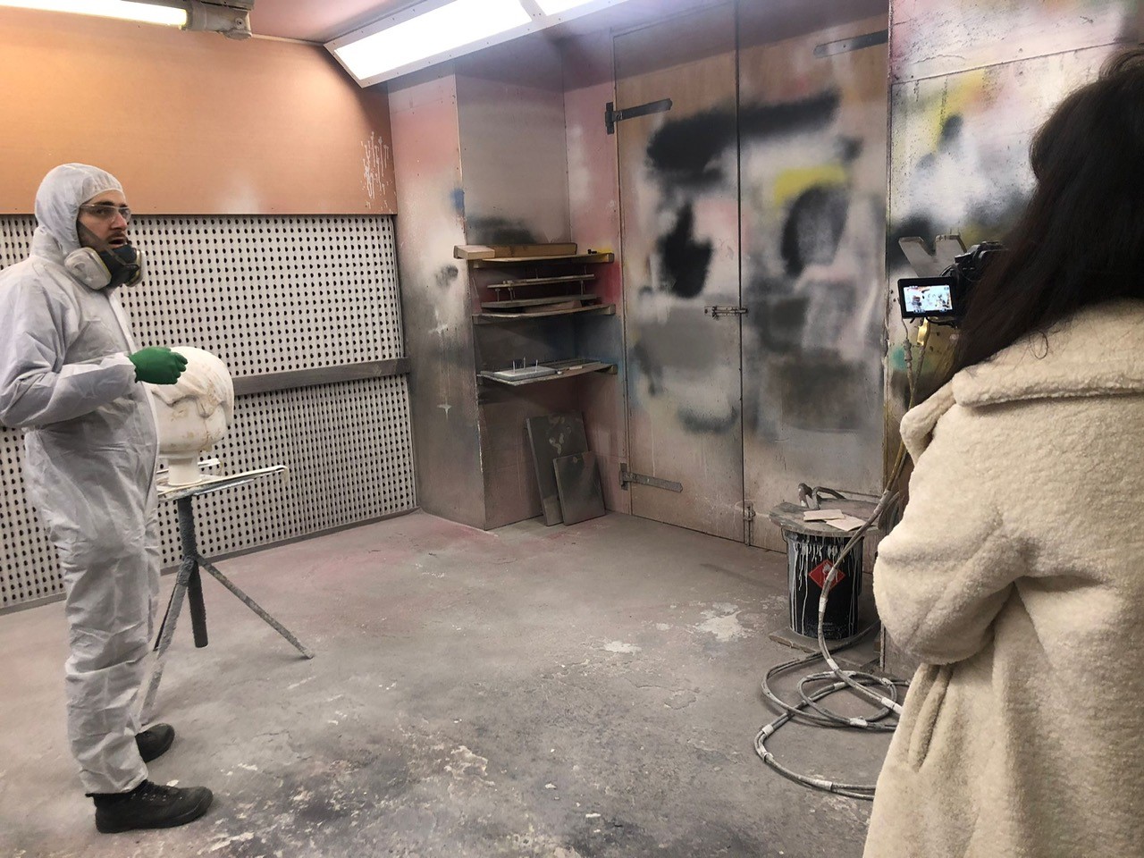Scene2 video shoot spraypainting